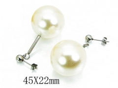 HY Stainless Steel Pearl Earrings-HY64E0286MA