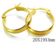 HY Stainless Steel Twisted Earrings-HY70E0154JZ