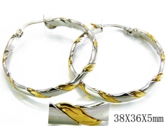 HY Stainless Steel Twisted Earrings-HY70E0123MZ