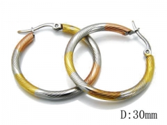 HY Stainless Steel Twisted Earrings-HY58E0032N0