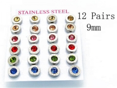 HY Stainless Steel Small Crystal Stud-HY54E0082ITT