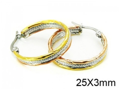 HY Stainless Steel Twisted Earrings-HY64E0164OS