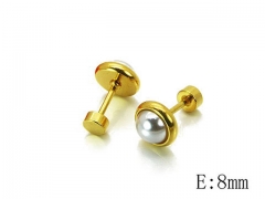 HY Stainless Steel Pearl Earrings-HY54E0125IOJ