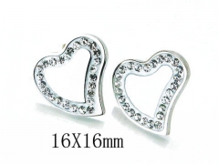 HY Stainless Steel Small Crystal Stud-HY64E0364ND