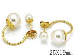 HY Stainless Steel Pearl Earrings-HY68E0011L0
