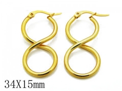HY Stainless Steel Twisted Earrings-HY58E0108J5