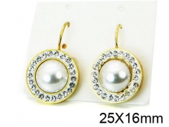 HY Stainless Steel Pearl Earrings-HY67E0136MX