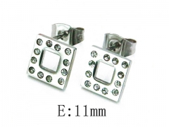 HY Stainless Steel Small Crystal Stud-HY64E0357NR