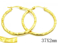 HY Stainless Steel Twisted Earrings-HY70E0291KZ