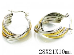 HY Stainless Steel Twisted Earrings-HY70E0257NL