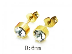 HY Stainless Steel Small Crystal Stud-HY81E0130IQ