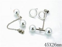 HY Stainless Steel Pearl Earrings-HY06E1642LZ