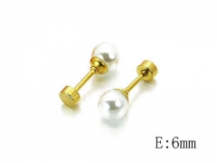 HY Stainless Steel Pearl Earrings-HY54E0126IL