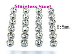 HY Stainless Steel Small Crystal Stud-HY54E0101HOS