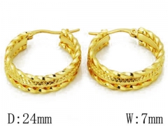 HY Stainless Steel Twisted Earrings-HY68E0025O0
