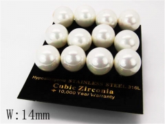 HY Stainless Steel Pearl Earrings-HY30E0837