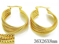 HY Stainless Steel Twisted Earrings-HY70E0242NZ