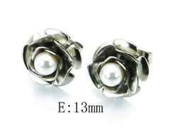 HY Stainless Steel Pearl Earrings-HY25E0675JL