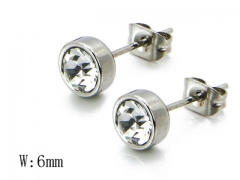 HY Stainless Steel Small Crystal Stud-HY06E1390J0