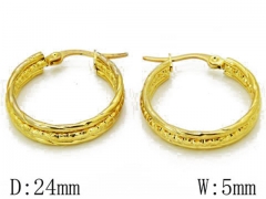 HY Stainless Steel Twisted Earrings-HY68E0023O0
