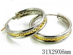 HY Stainless Steel Twisted Earrings-HY70E0170ML