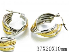 HY Stainless Steel Twisted Earrings-HY70E0250NL