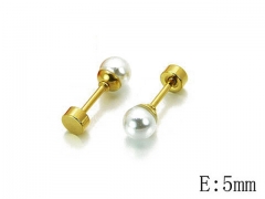 HY Stainless Steel Pearl Earrings-HY54E0127IL