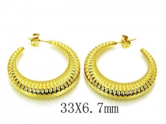 HY Wholesale Stainless Steel Hollow Hoop Earrings-HY30E1506OW