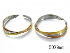 HY Stainless Steel Twisted Earrings-HY58E0186P0