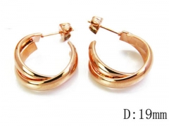 HY Stainless Steel Twisted Earrings-HY70E0444LL