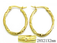 HY Stainless Steel Twisted Earrings-HY70E0042JZ