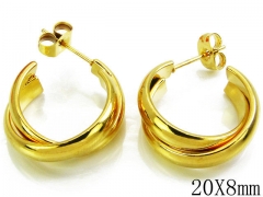 HY Stainless Steel Twisted Earrings-HY70E0196LZ
