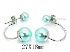 HY Stainless Steel Pearl Earrings-HY64E0304KE