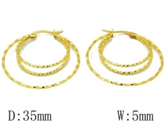 HY Stainless Steel Twisted Earrings-HY68E0022O0