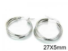HY Stainless Steel Twisted Earrings-HY64E0100HQQ