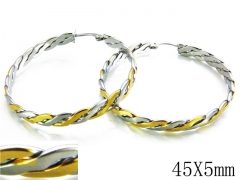 HY Stainless Steel Twisted Earrings-HY70E0337NZ