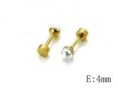 HY Stainless Steel Pearl Earrings-HY54E0128IL