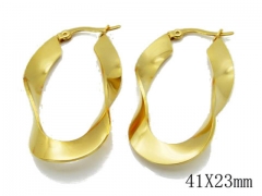 HY Stainless Steel Twisted Earrings-HY58E0027M0