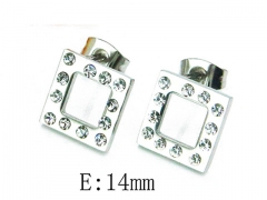 HY Stainless Steel Small Crystal Stud-HY64E0358NW