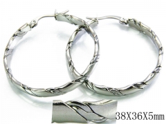 HY Stainless Steel Twisted Earrings-HY70E0124KZ