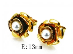 HY Stainless Steel Pearl Earrings-HY25E0674KB