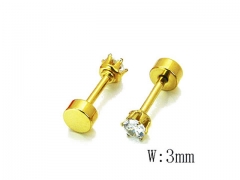 HY Stainless Steel Small Crystal Stud-HY54E0139IL