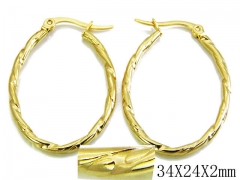 HY Stainless Steel Twisted Earrings-HY70E0043JL