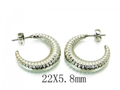 HY Wholesale Stainless Steel Hollow Hoop Earrings-HY30E1504LG
