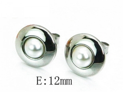 HY Stainless Steel Pearl Earrings-HY64E0346MB
