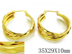 HY Stainless Steel Twisted Earrings-HY70E0244MZ