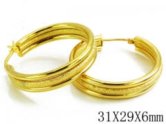 HY Stainless Steel Twisted Earrings-HY70E0167MZ