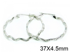 HY Stainless Steel Twisted Earrings-HY64E0256KF