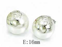 HY Stainless Steel Pearl Earrings-HY64E0322NC