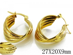 HY Stainless Steel Twisted Earrings-HY70E0248NZ